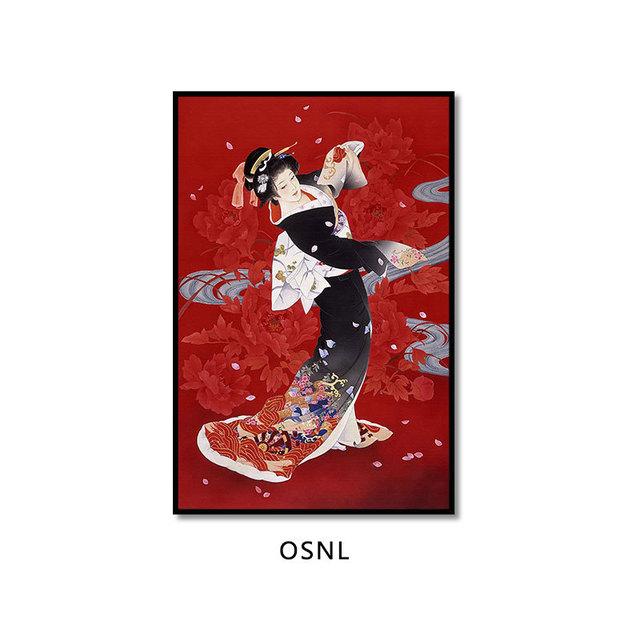 

Японский стиль, японская гейша, дама, холст, живопись, современные картины, настенные художественные постеры, принты для гостиной, домашний декор, без рамки 21*30cm