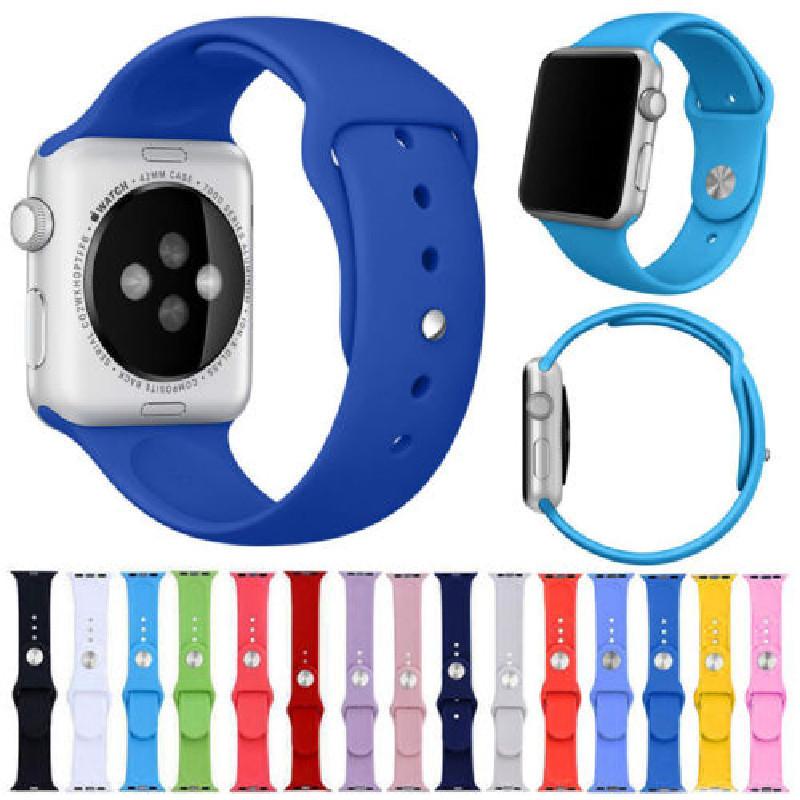 Apple Watch Band Slim Waist Silicone Strap Double Buckle Lightweight Fitness