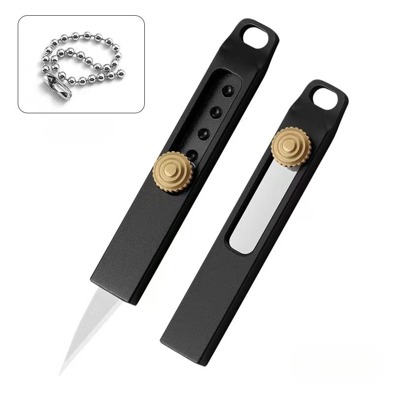 New Mini EDC Paper Cutting Knife Multi functional Pendant Key Telescopic Portable Small Knife for Unpacking Express Packages