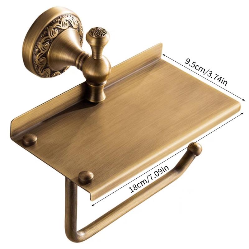 Antique Styles Bathroom Paper Towel Rack Multifunctional Shelf For Soap Dispenser And Accessory