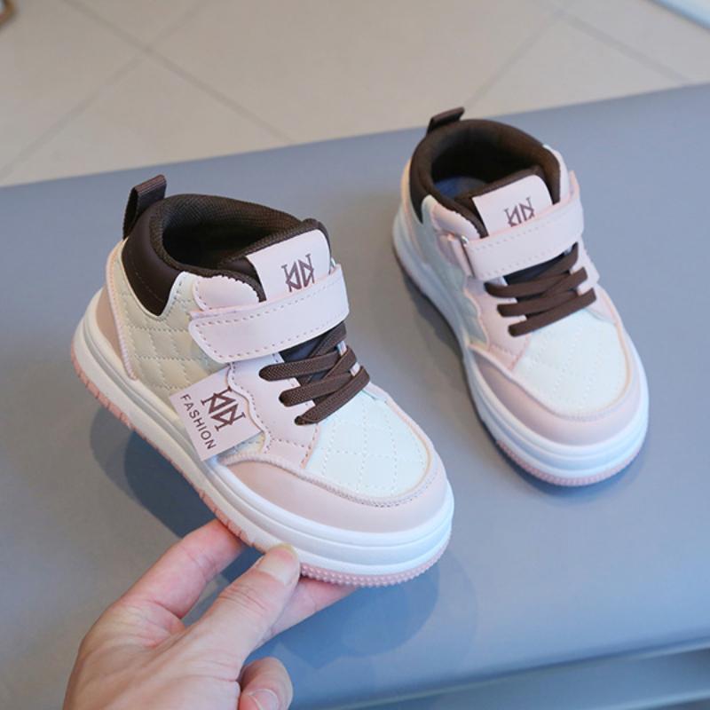 

Children s Sports Shoes, Spring and Autumn Boys Casual Board Shoes, High Top Girls White Shoes, Soft Soled Baby Shoes 32 розовый