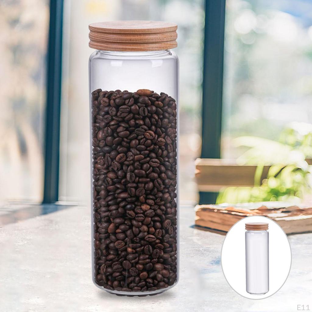 Glass Storage Jar, Sealed Canister for Rice Cereal Spice