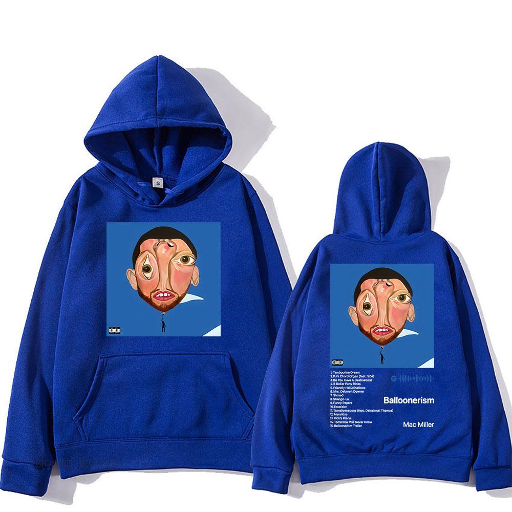 

Толстовки из альбома Macc Miller Balloonerism, смешные толстовки с мультяшным графическим принтом для мужчин/женщин, пуловеры с капюшоном с длинным рукавом 3XL