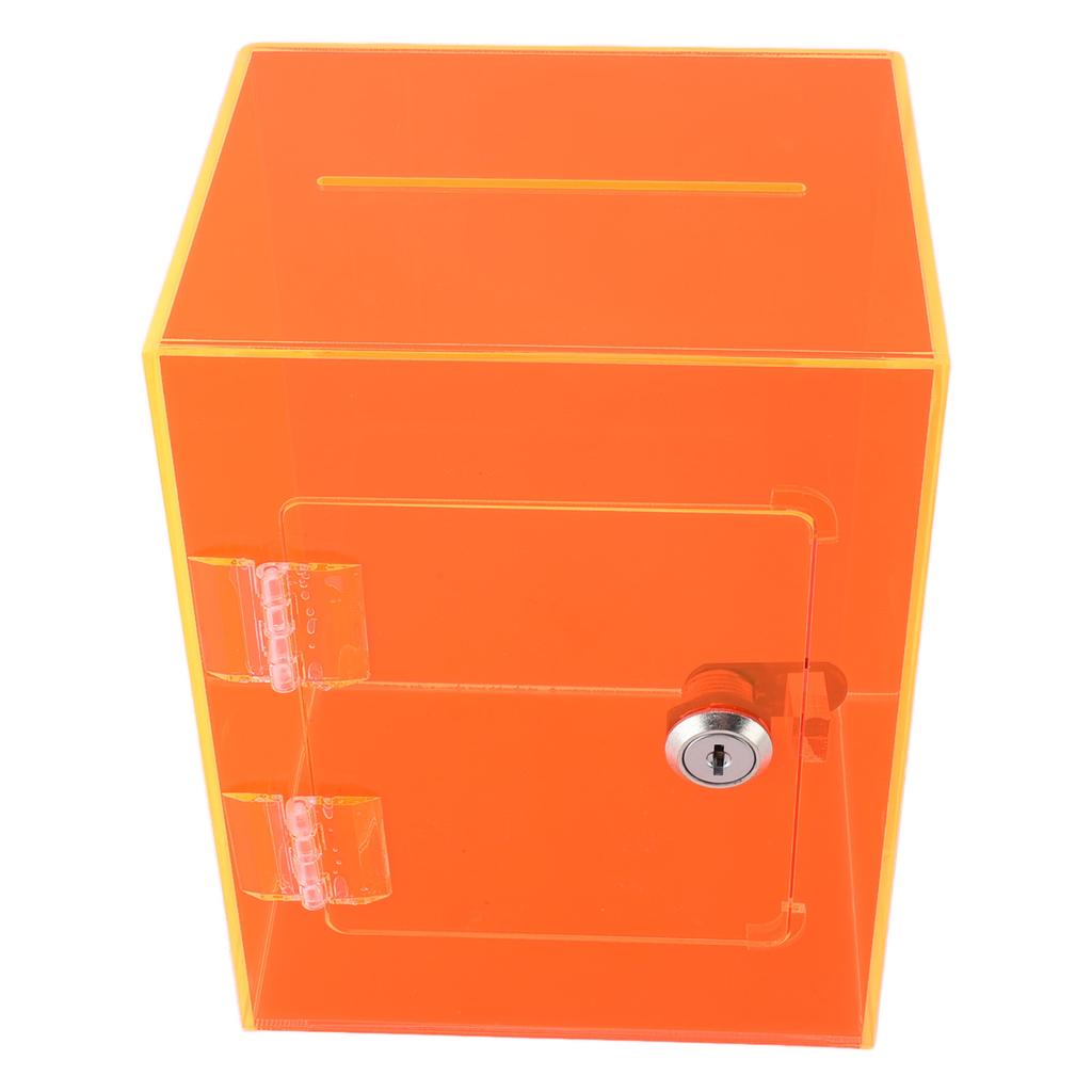 Clear Acrylic Piggy Bank for Adults Kids Openable Large Sturdy Money Saving Jar for Cash Coin with 2 Keys Red