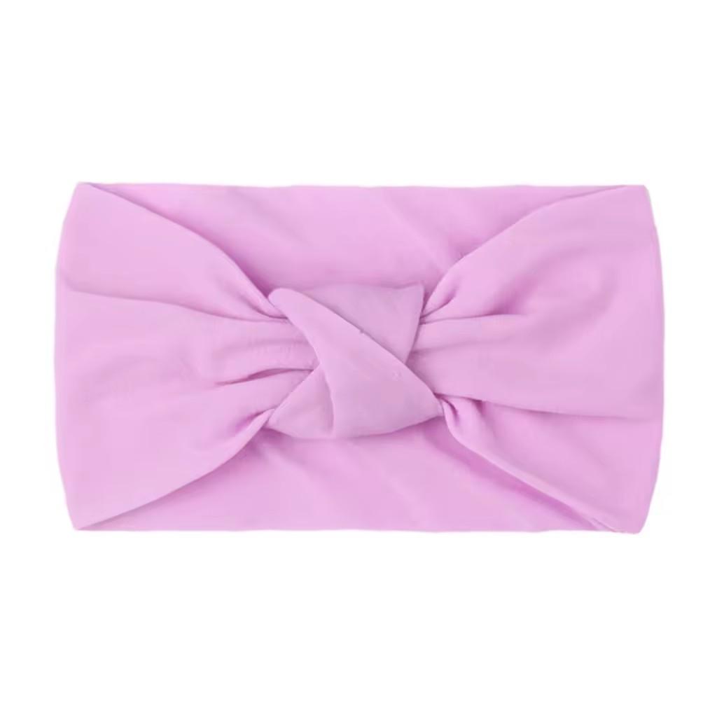 Unisex dětská čelenka s uzlem/Nylonový turban 13-24 měsíců Elastická omyvatelná ekologická pomůcka pro kojence a batolata