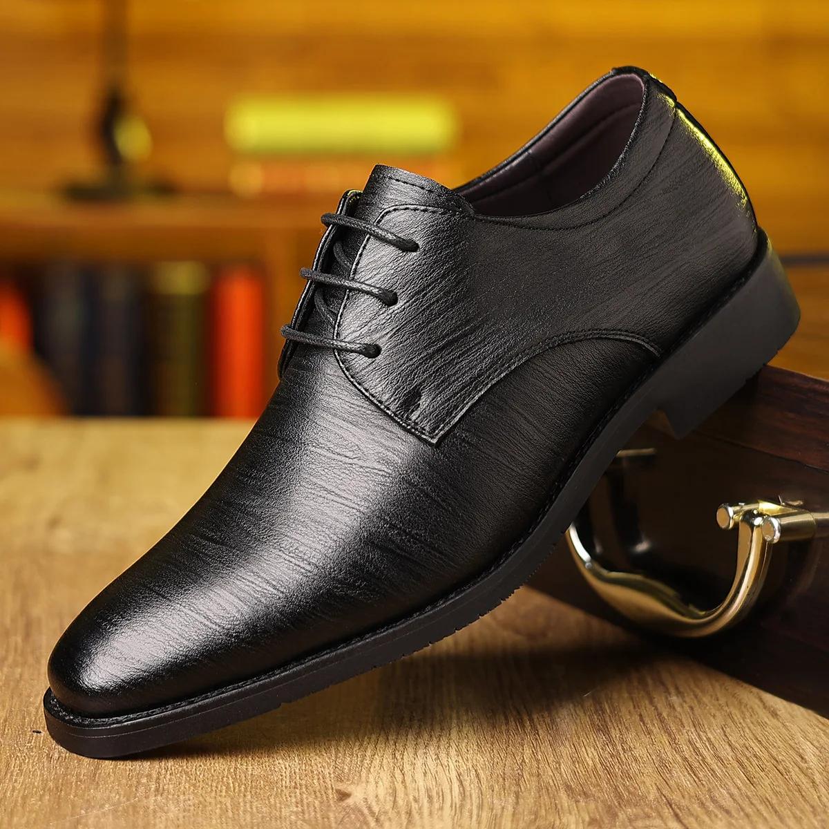 

Size 48 Mens Shoes New Luxury Designer Shoes for Men Fashion Soft-soled Business Men s Dress Shoes Leather Casual Wedding Shoe 39 чёрный