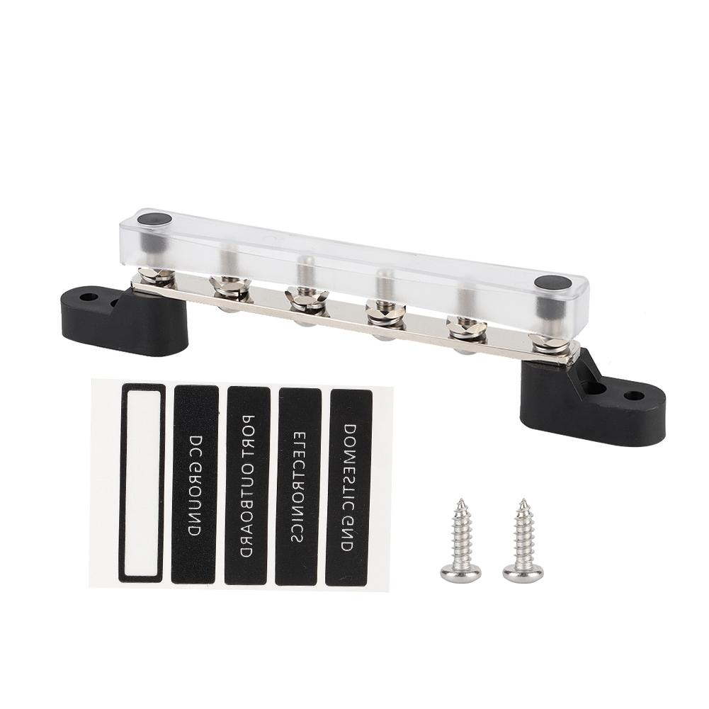 

Marine RV Bus Bar Electrical Terninal Junction Block Box 6 Way Terminal Stud Bus Bar 100A 12V