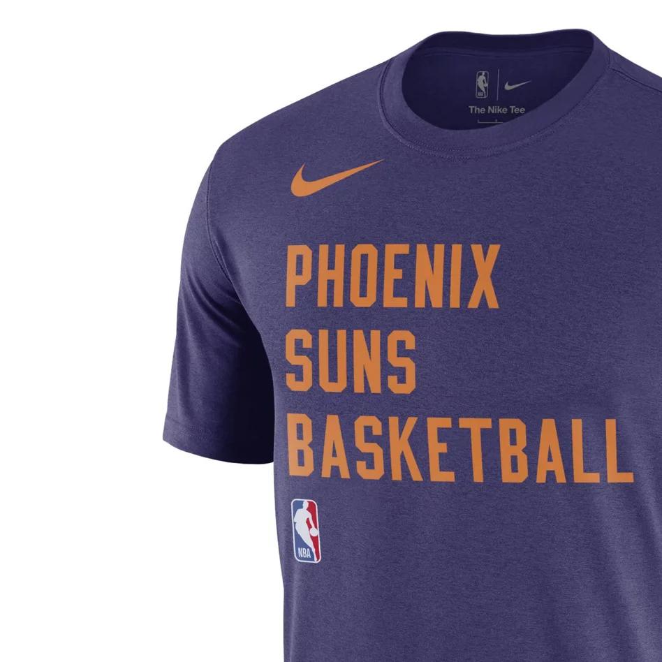 Nike Phoenix Suns Sideline Legend Performance Practice Crew Neck Printed Letter Short Sleeve T-Shirt Unisex Tops Purple FJ0186-566