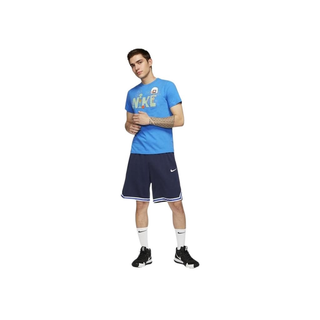 Nike Fashionable Versatile Moisture-Wicking Breathable Short Sleeve T-Shirt Men Tops Blue CJ9269-435