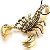 Mens Womens Stainless Steel Scorpio Zodiac Scorpion Pendant Necklace
