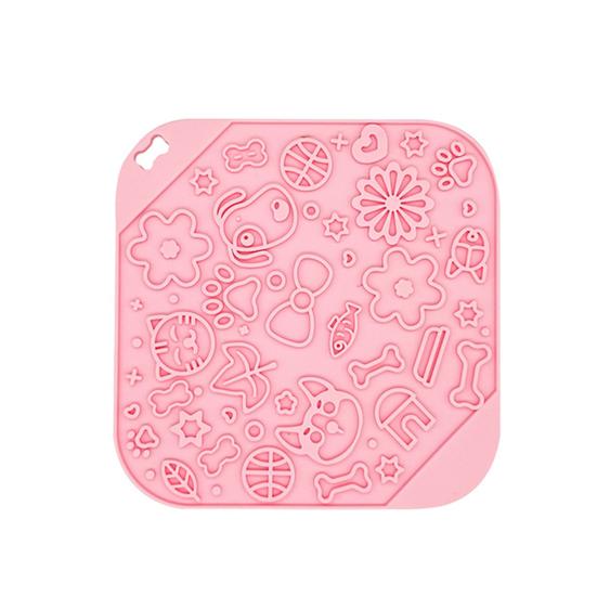 

Коврик для кормления домашних животных, хорошая прочность, анти-деформация, устойчивый к укусам, силиконовый мультяшный узор, коврик для медленной еды для собак, товары для домашних животных