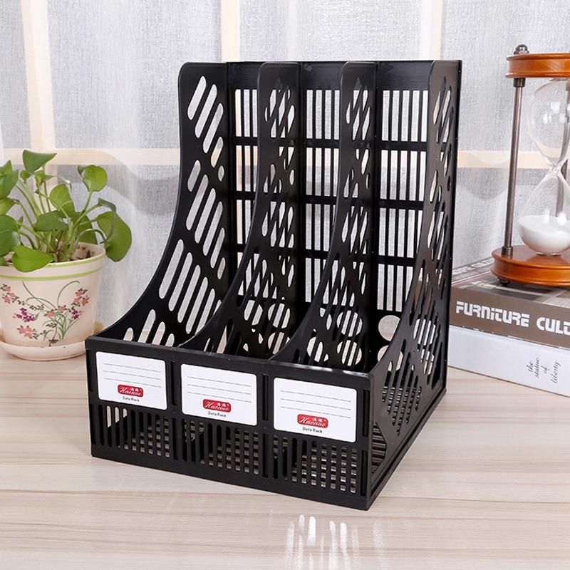 

Four-Tier Plastic File Holder & Desktop Storage Organizer.