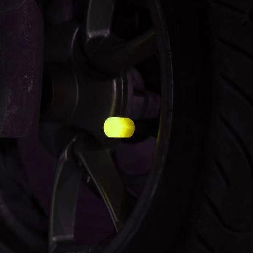 4 Stück Auto Reifenventilkappen Universal Leuchtend Kunststoff Dekorative Abdeckung Bunt Leuchtender Radschutz Fahrradzubehör
