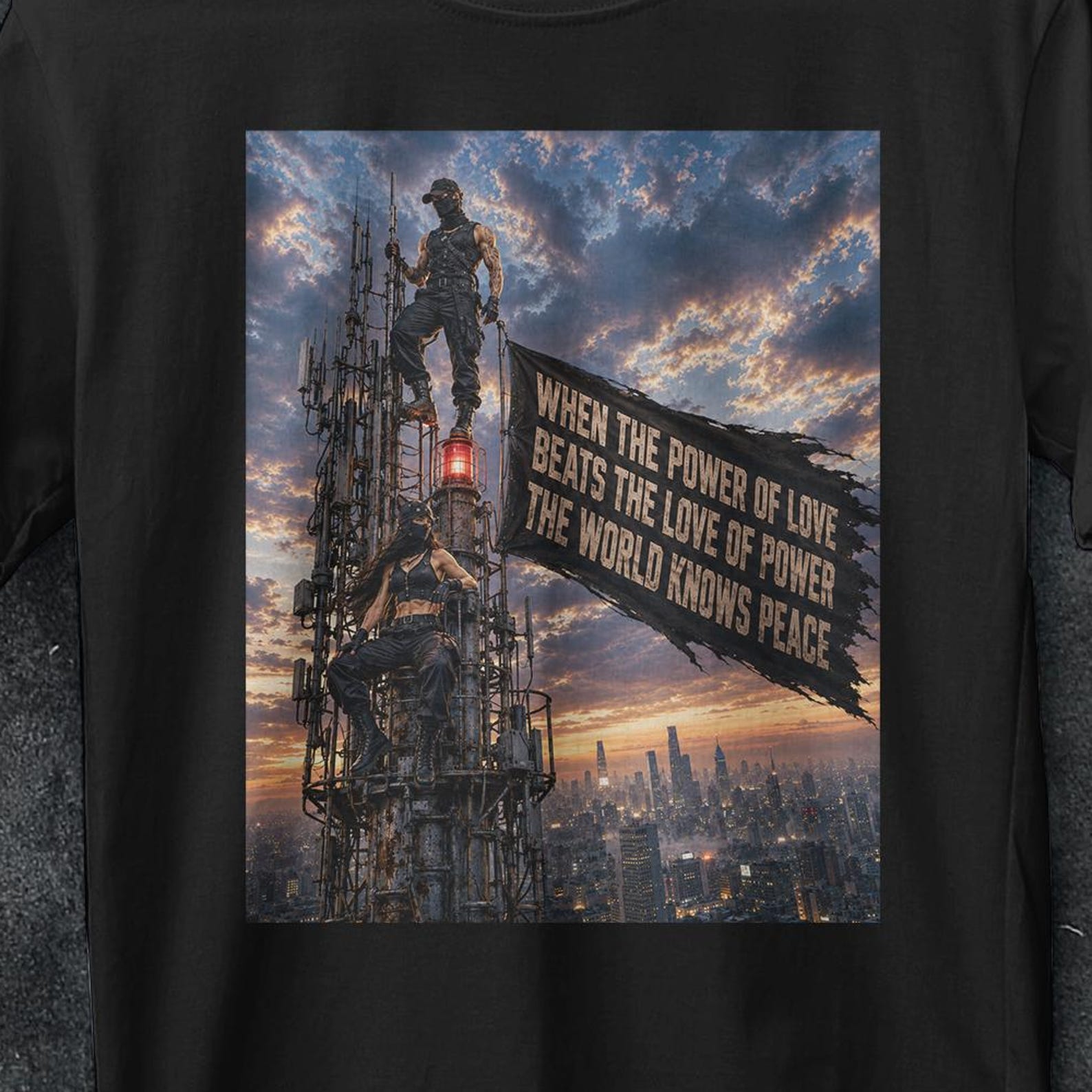 Power Of Love Peace Empire State Building Inspired Tee, Empire State Building Shirt, love, Nikolau Ivan Beerkus Quote Shirt, Angela Nikolau 3XL