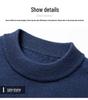 480g Men's Thickened Wool Sweater - New Winter Style, 100% Pure Wool, Solid Color Knitted Design