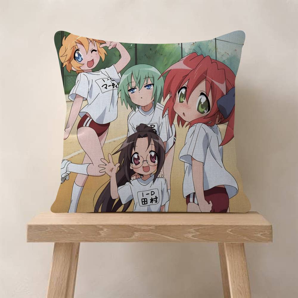 Anime LLucky StarS Cute Girl Maple Design Cushion Cover Happy Autumn Harvest Decor Holiday Decorati Pillow Cover