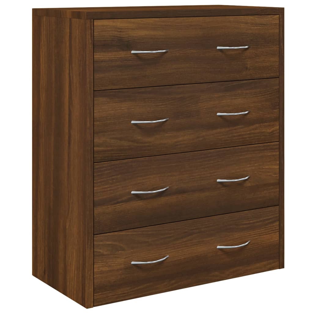 Vidaxl Komoda Z 4 Szufladami, 60 X 30,5 X 71 Cm, Brązowy Dąb