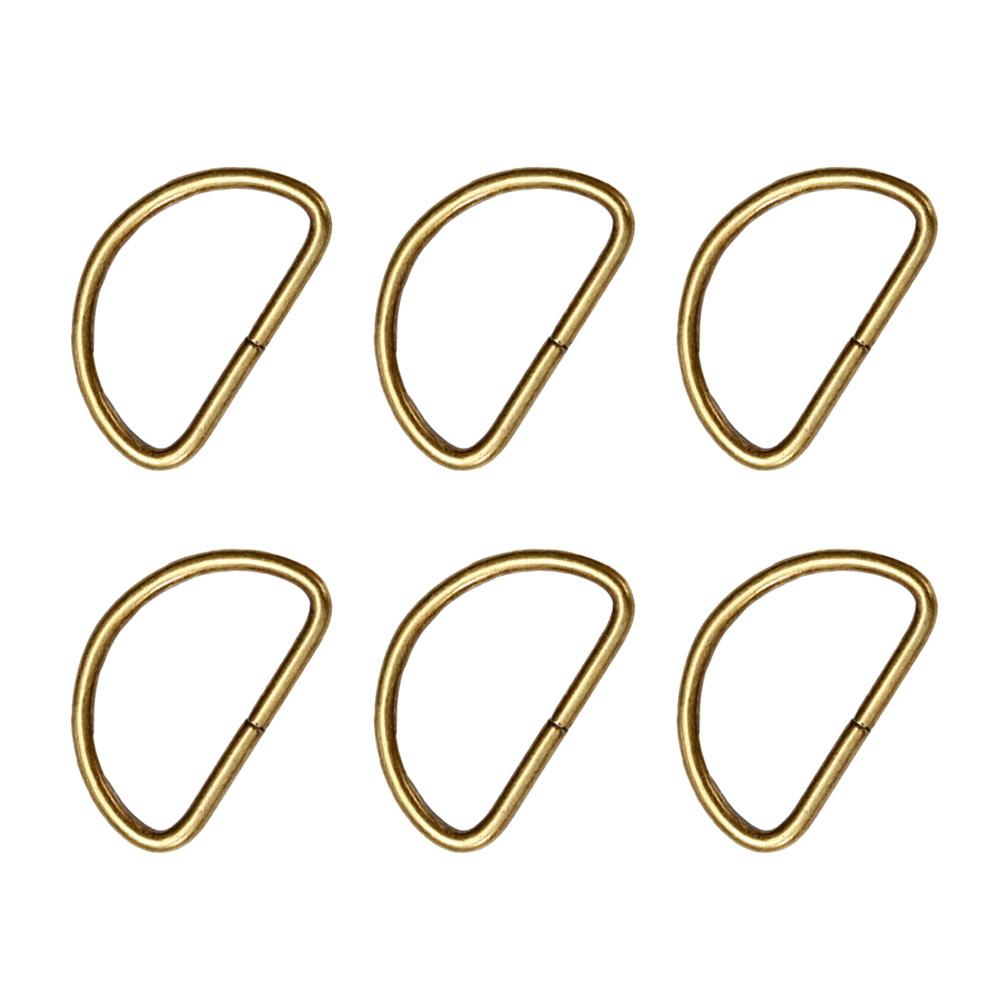 20Pcs D Ring Metal Bronze Color for Bags Straps Belts Luggage Backpacks Durable Long Service Life Adjustable D Ring
