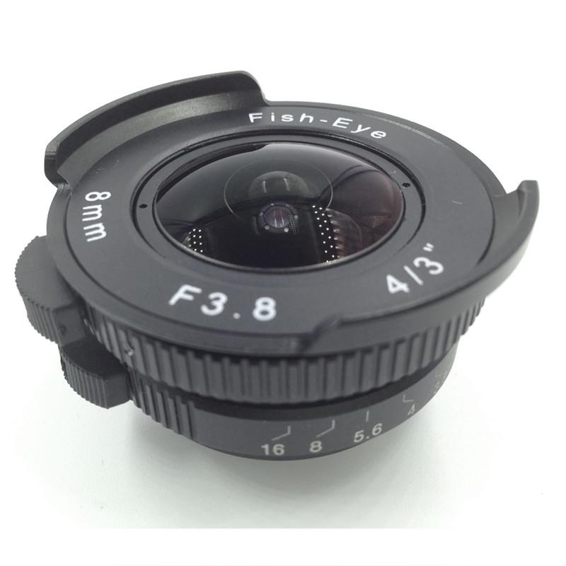 8mm f / 3.8 fisheye lens mirrorless camera with C-Adapter for Fuji Nikon 1 Nikon Z Canon EOS.M R Sony NEX E mount C-M4/3