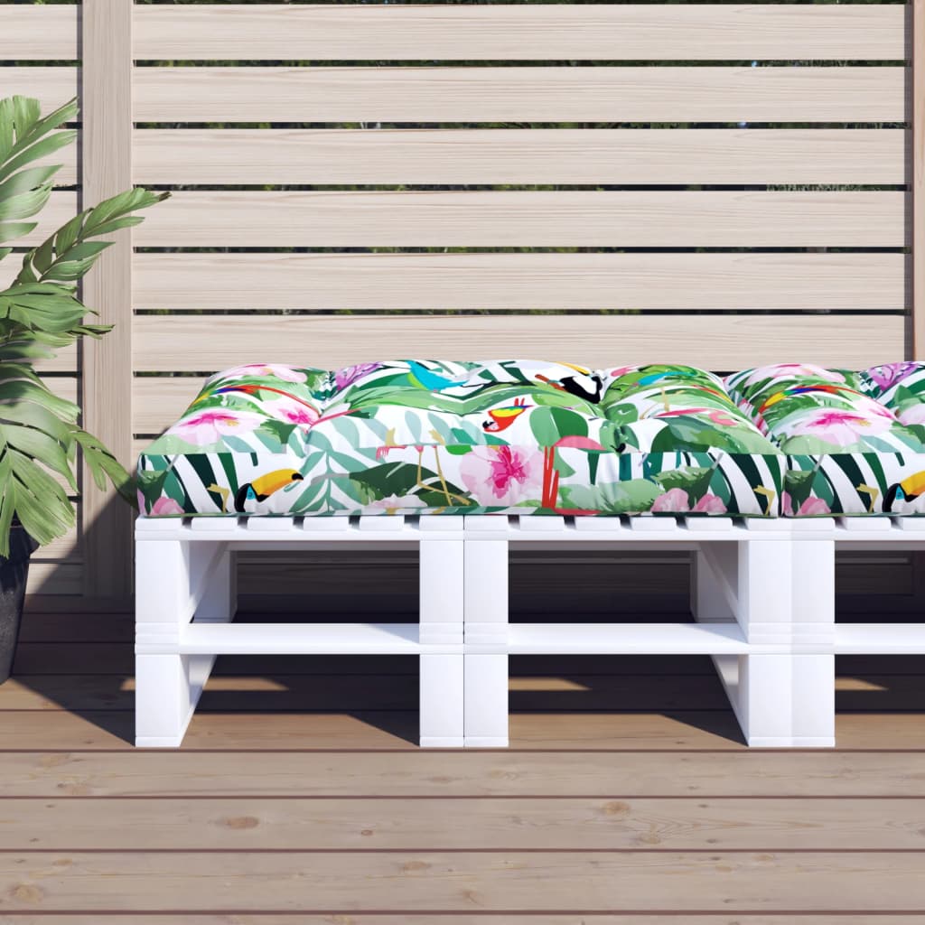 Multi Colored Pallet Cushion 120 X 80 X 12 Cm Fabric