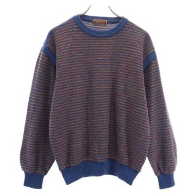 90s Old Wool Blend Overall Handle Long Sleeve Sweater Men's Used
