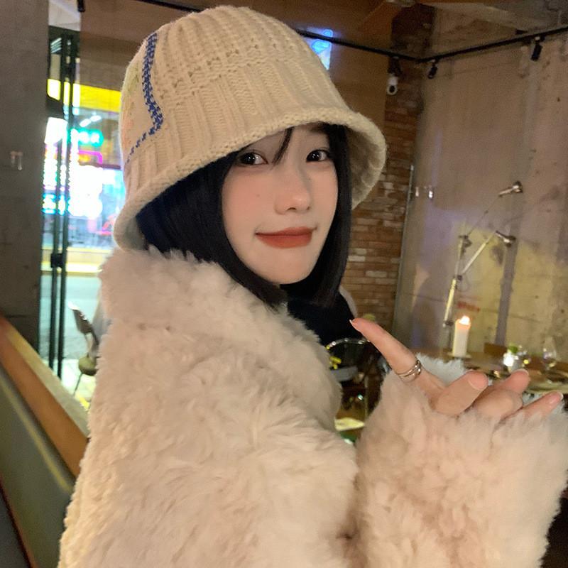 Stylish Warm Knit Bucket Hat For Women Trendy Fisherman Winter Beanie Fit Comfortable