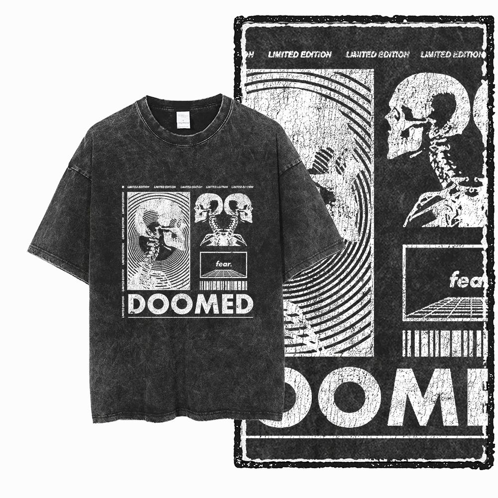 U6 100% Baumwolle Übergröße Acid Washed Cooler Streetwear Print Unisex T-Shirt Vintage Cool Vintage Herren T-Shirt Cooles T-Shirt für Herren