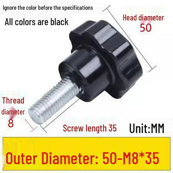 Star-Shaped Bakelite Hand-Tightening Screw Handle (M4-M10)