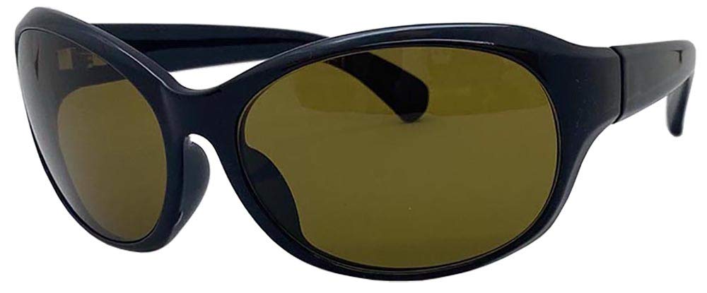 

az Sunglasses Light Cut Sabae Manufacturer High Performance Curve Type Black Lens [FaceTrick Label] UV/Near Infrared/Blue Lens/High Frame/Brown