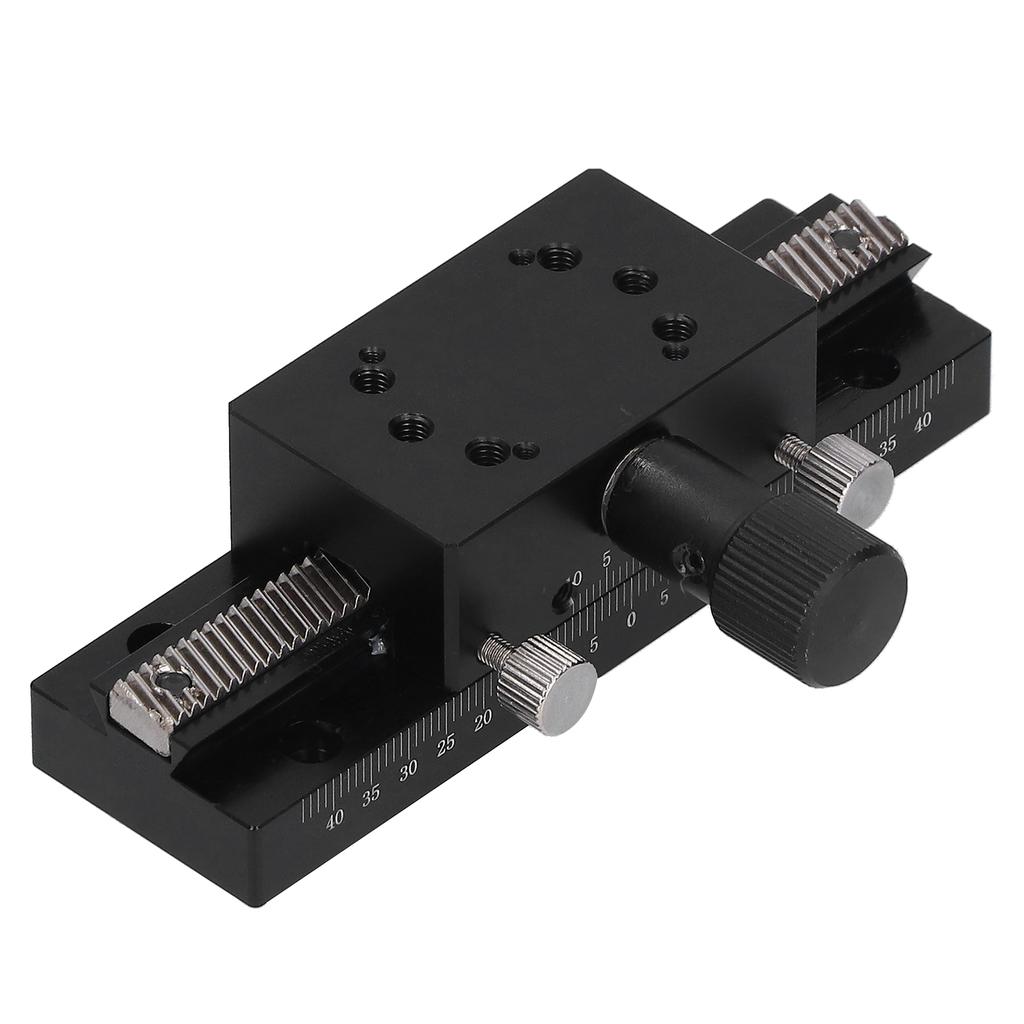 X Axis Dovetail Manual Trimming Platform Aluminum Alloy Gear Linear Slide Stage HC30‑A100