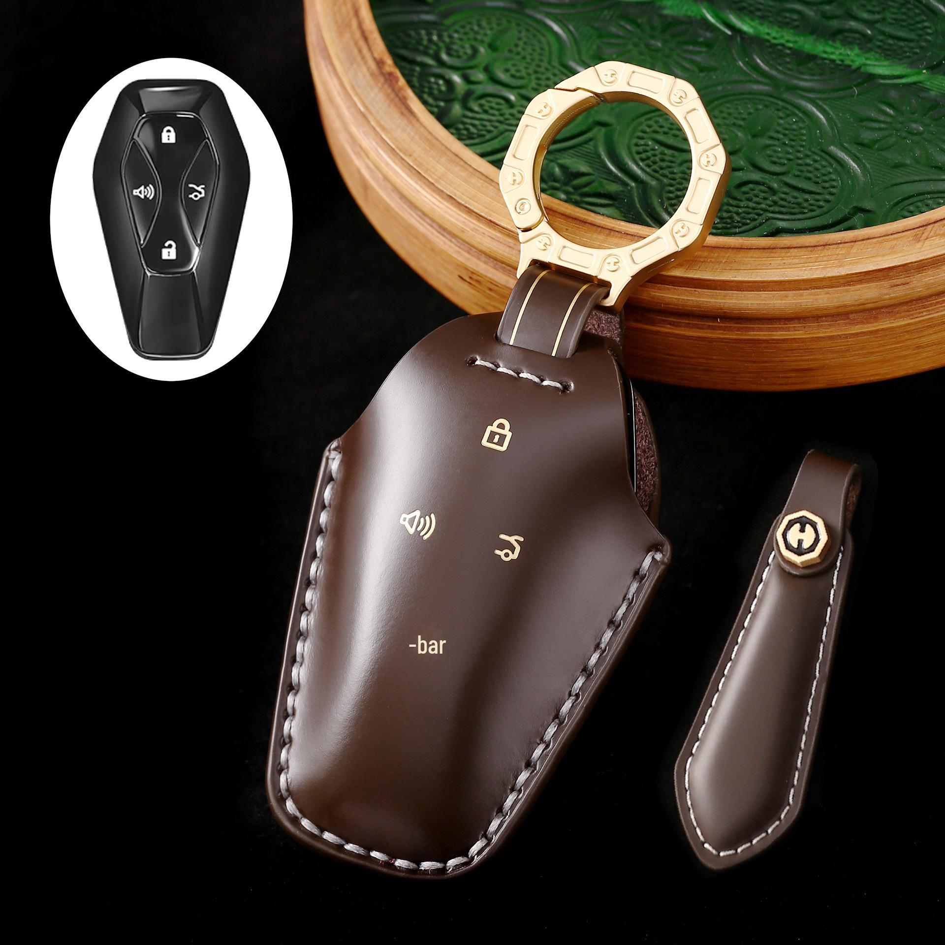 

Чехол для автомобильного ключа из натуральной кожи для BAIC Alpha S: Высококачественная защитная оболочка