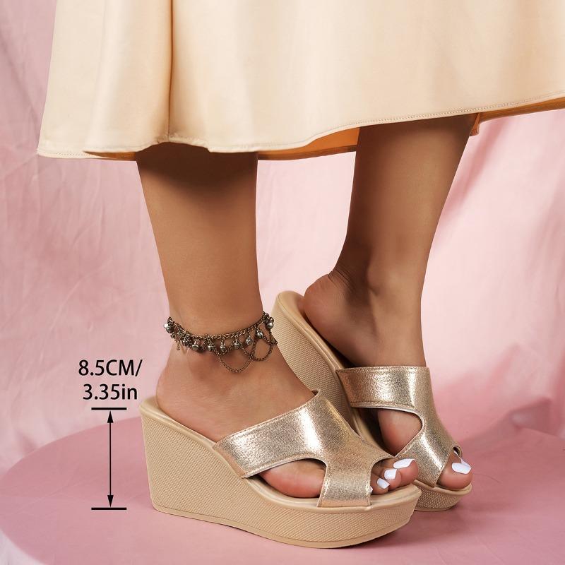 Papuci cu pană pentru femei, la modă, cu talpă groasă, cu degetele descoperite, sandale cu platformă de 8 cm, papuci de designer pentru femei, pantofi tip mules