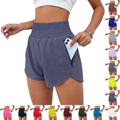 Women's Fashion High Waist Sports Running Yoga Belt Lined Adult Casual Shorts