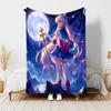 1pc Blanket Sailor Moon1 Print Design, Lightweight Blanket for Sofa, Bed- Soft &Warm, Gift for All Seasons Like Christmas, Halloween