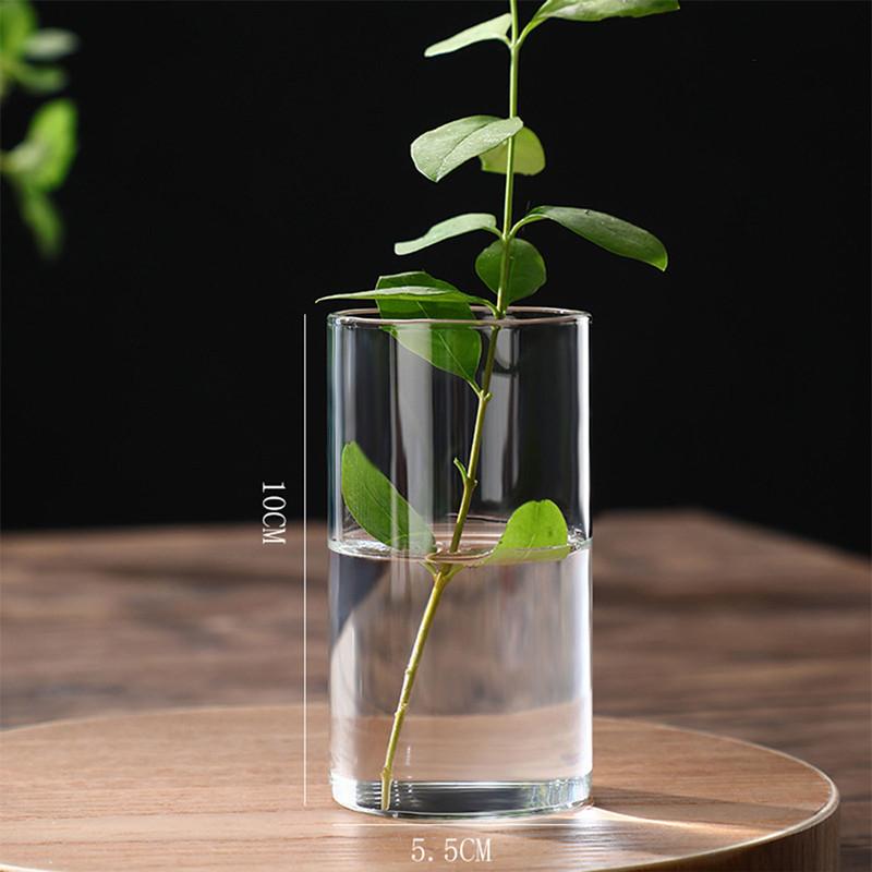 Glass Cylinder Vases Glass Hydroponic Vase Transparent Glass Vase Candle Holders Clear Flower Vase for Tables Wedding Decor