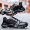 Large Size Men's Shoes New Soft Sole Lightweight Pure Black Work Shoes Versatile Simple Breathable Sports Casual Shoes