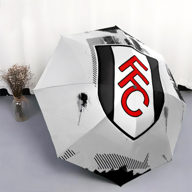 Fulham Football Club  Pattern, Automatic Folding Umbrella, Portable and Foldable Design, 8 Ribs, a Christmas or Birthday Gift.