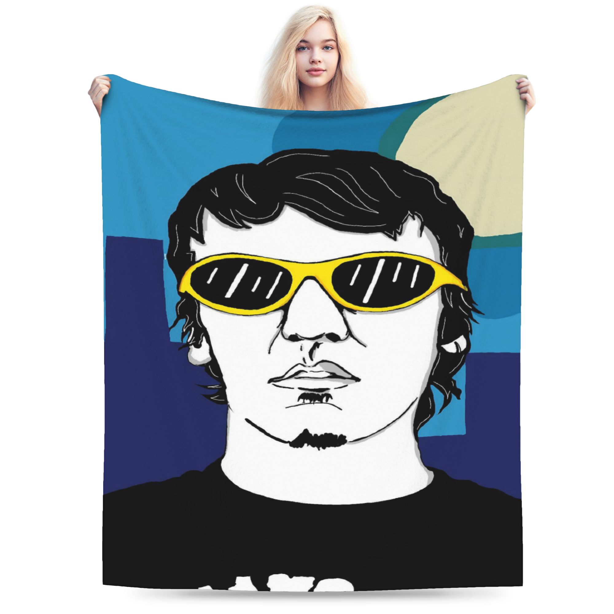 Elliott Smith Super Warm Blanket Singer Girls Boys Plush Throw Blanket Novelty Outdoor Flannel Bedspread Sofa Bed Cover 75x90cm