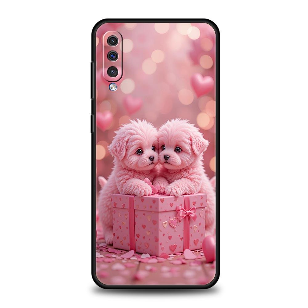Cute Little Dog Phone Case for Samsung Galaxy A56 A54 A42 A36 A34 A26 A24 A16 A14 A12 A06 A50 A52 A10 5G Soft TPU Shell Fundas