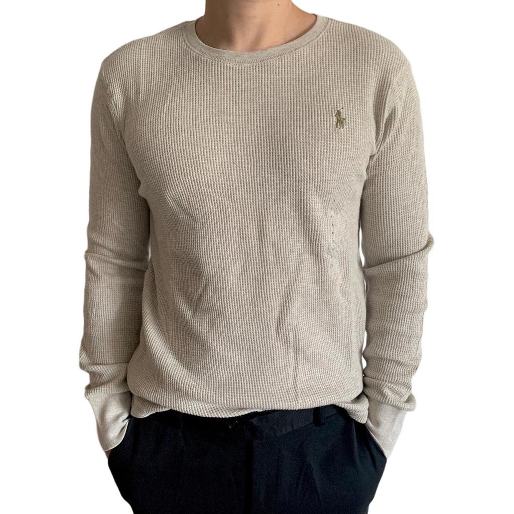 Polo Ralph Lauren SS25 Waffle Crew Neck Long Sleeve T-Shirt Men Tops 710767967-012