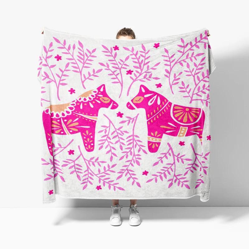 Home decoration plush Sofa blanket Pandas and Flowers Bedspread on the bed anime fluffy soft blankets thick blanket for winte