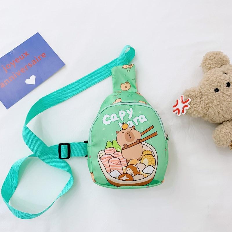 Schultasche neu Kapibara niedlich Cartoon Mini-Tasche Jungen und Mädchen Babywechsel Einzelzimmer Schreiben Bibliothek Rucksack Brusttasche