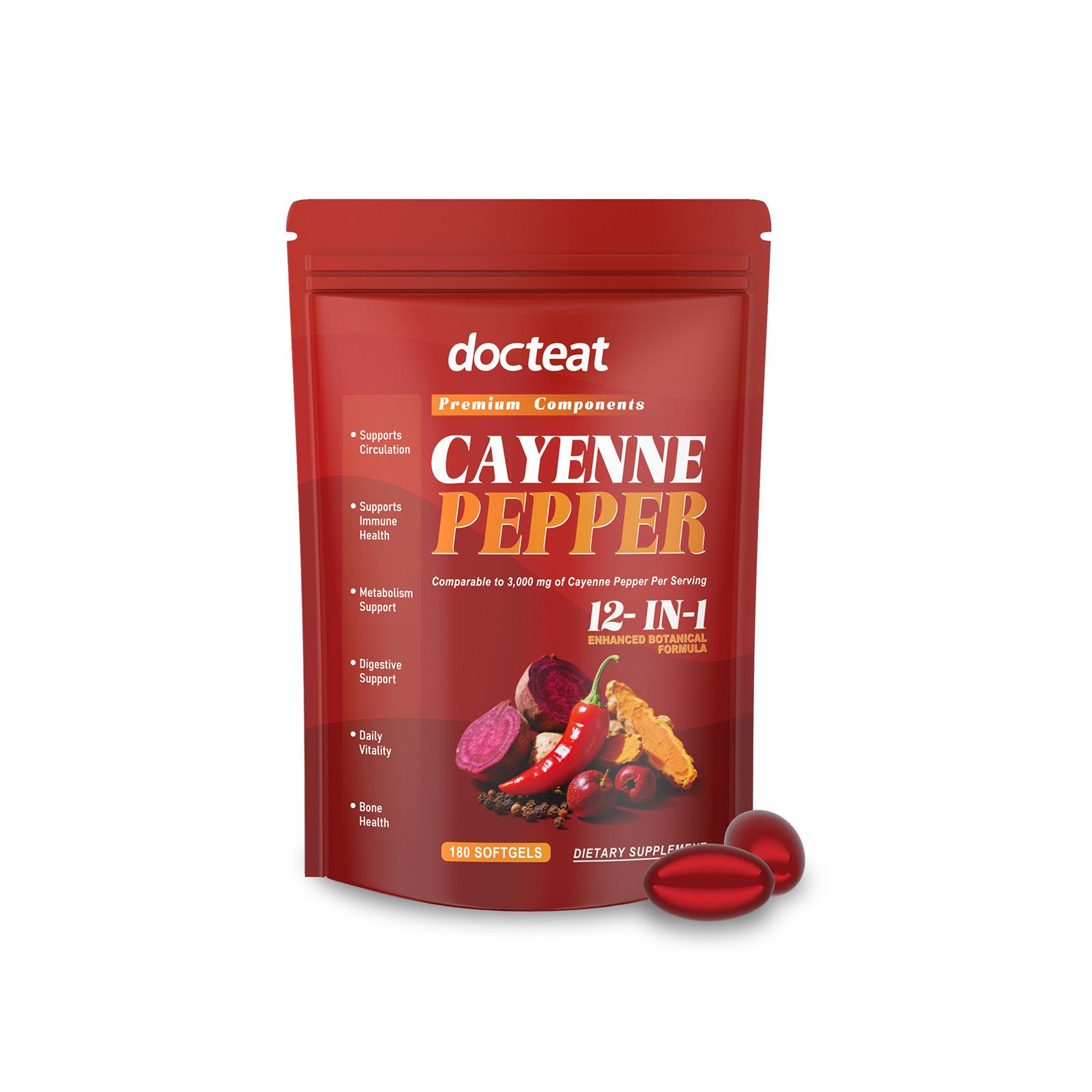 

Docteat Chili Soft Capsules: Plant-Based Daily Supplement for Supporting Normal Bodily Functions.