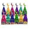 12Pcs Favor Bags Eid Mubarak Gift Box Moon Castle Pattern Candy Packaging Box  Muslim Festival