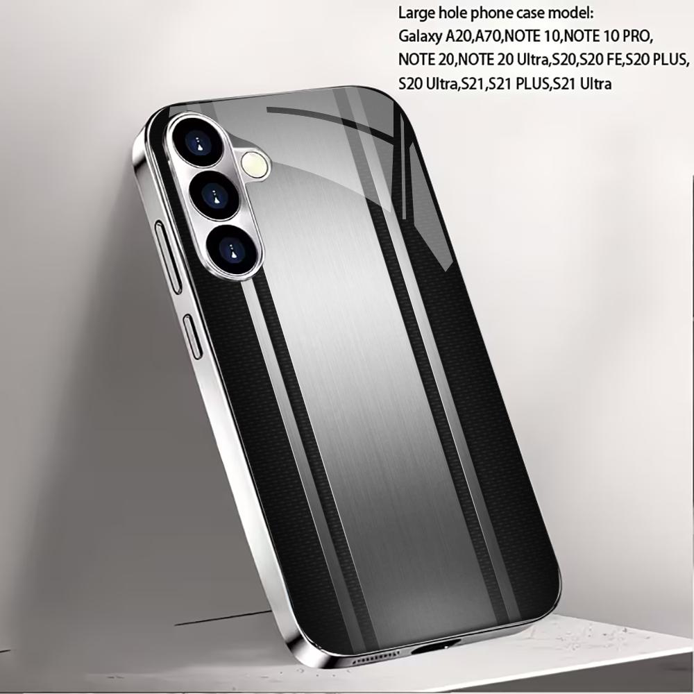 PhoneCase Atmosphere Simplicity High-end Electroplating Glass PhoneCase for Samsung Galaxy S26 S25 S24 S23 S22 S21 FE,Ultra,Plus