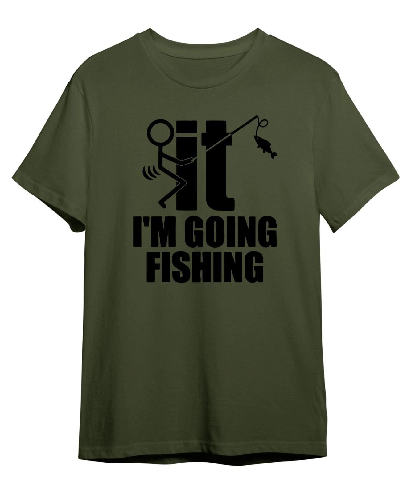 I m Going Fishing T-Shirt, Carp Hunter Father Dad Fisherman Carp Pullover Top XL