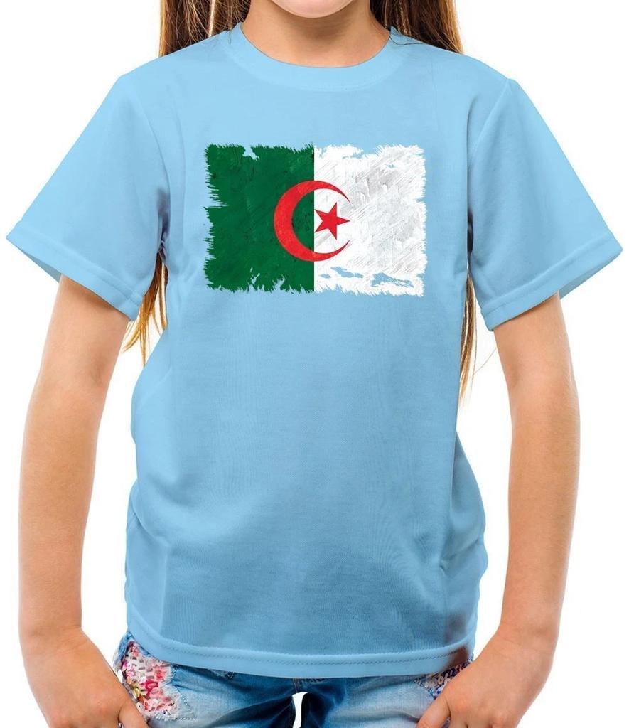 Algeria Grunge Flag - Kids T-Shirt - Algiers flag Country Algerie Dinar