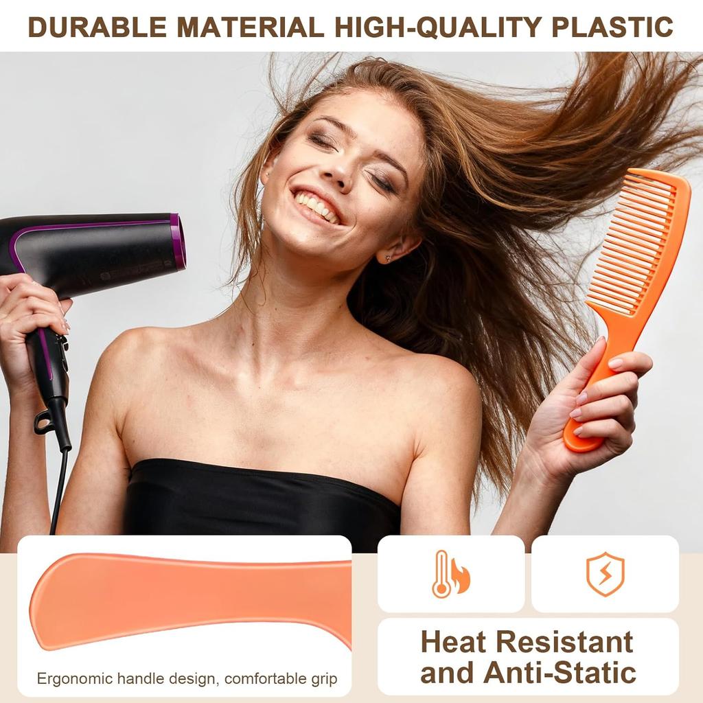 NICEMOVIC Comb for Women Wide Tooth Hair Combs & Rat Tail Comb Topsy Tail Hair Tool 10 PCS Hairs Combs Set Shaping Tool Suitable for Curling,