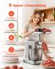 Stand Mixer, 4.3 L Electric Kitchen Mixer, 1300W Dough-Mixer, 6+P Speeds Tilt-head Food-Mixer with 1.5 L Blender Cup, Stainless Steel Bowl, Dough