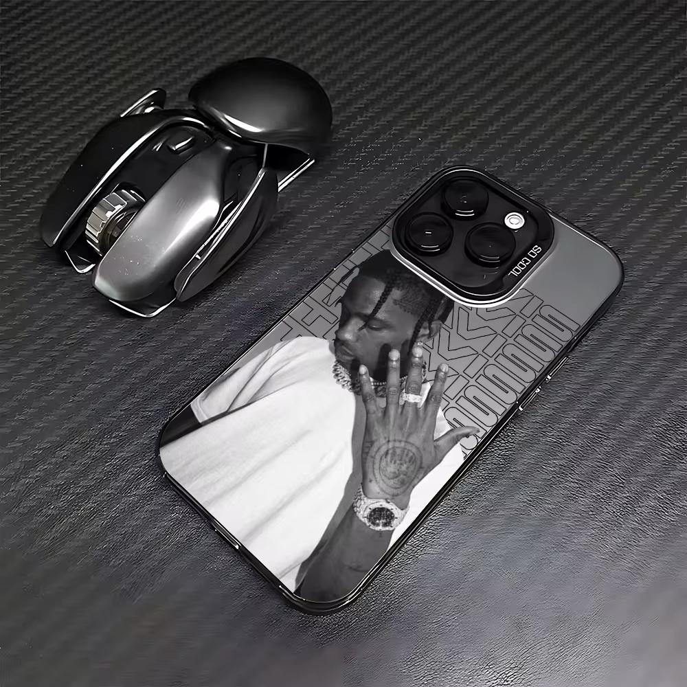 Custodia Lussuosa Travis Scott Cactus Jack per Telefono per iPhone 16 15 14 13 12 11 Pro Max Caramella Opaca Antiurto Cover Posteriore Custodia Funda